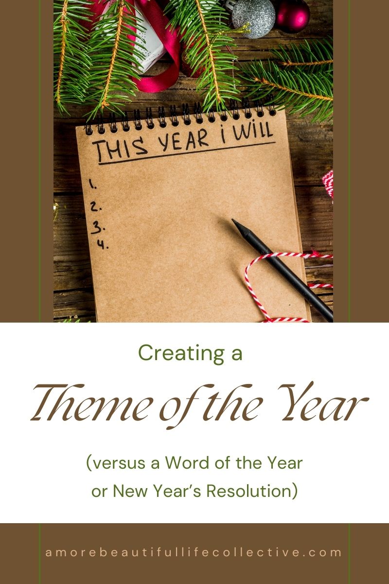Creating a Theme of the Year (and not a Word of the Year or New Year’s Resolution)
