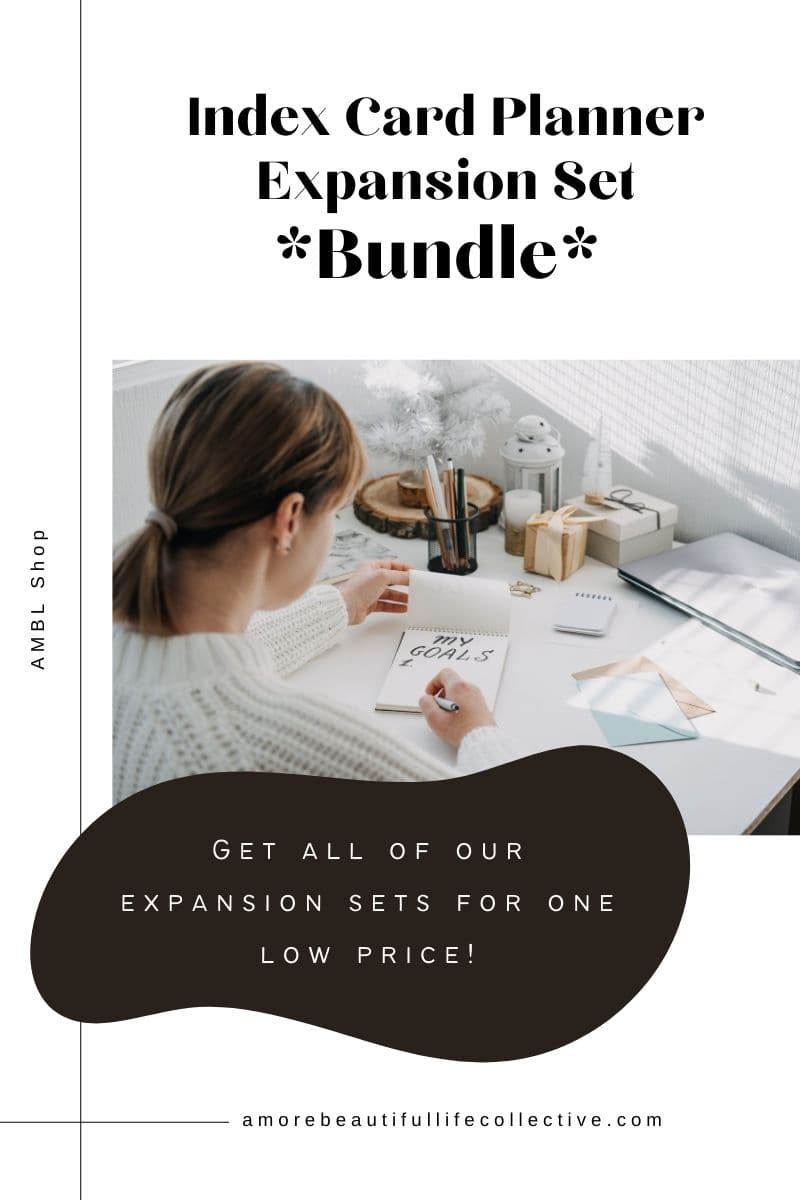 Index Card Planner Expansion Bundle with Cards for Homeschooling, Work ...