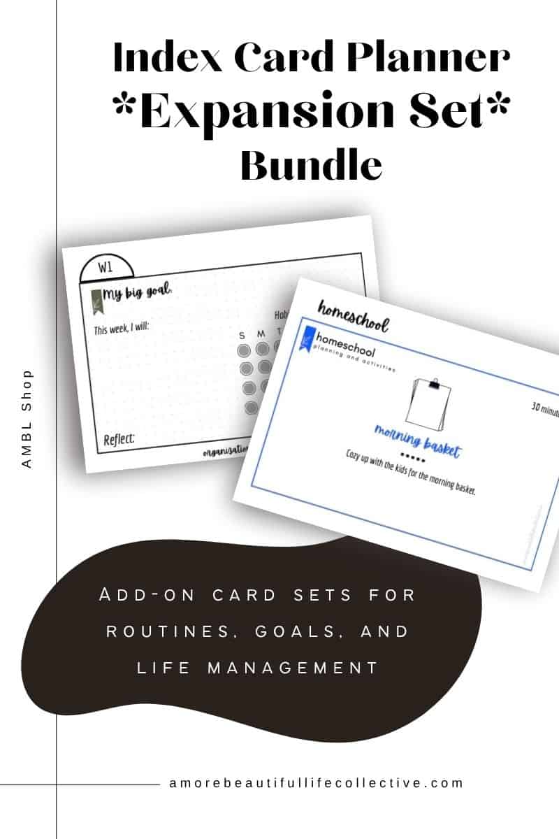 Index Card Planner Expansion Pack: Task, Goal, and Routine Cards