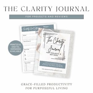 The Clarity Journal for Projects & Reviews | Undated Printable Planner for Weekly Review, Action Lists, Project Planning, and Goal Setting - Digital ONLY