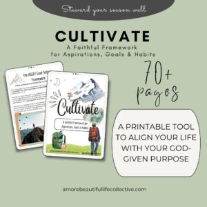 Cultivate: A Faithful Framework for Aspirations, Goals & Habits – Christian Goal - DIGITAL Only