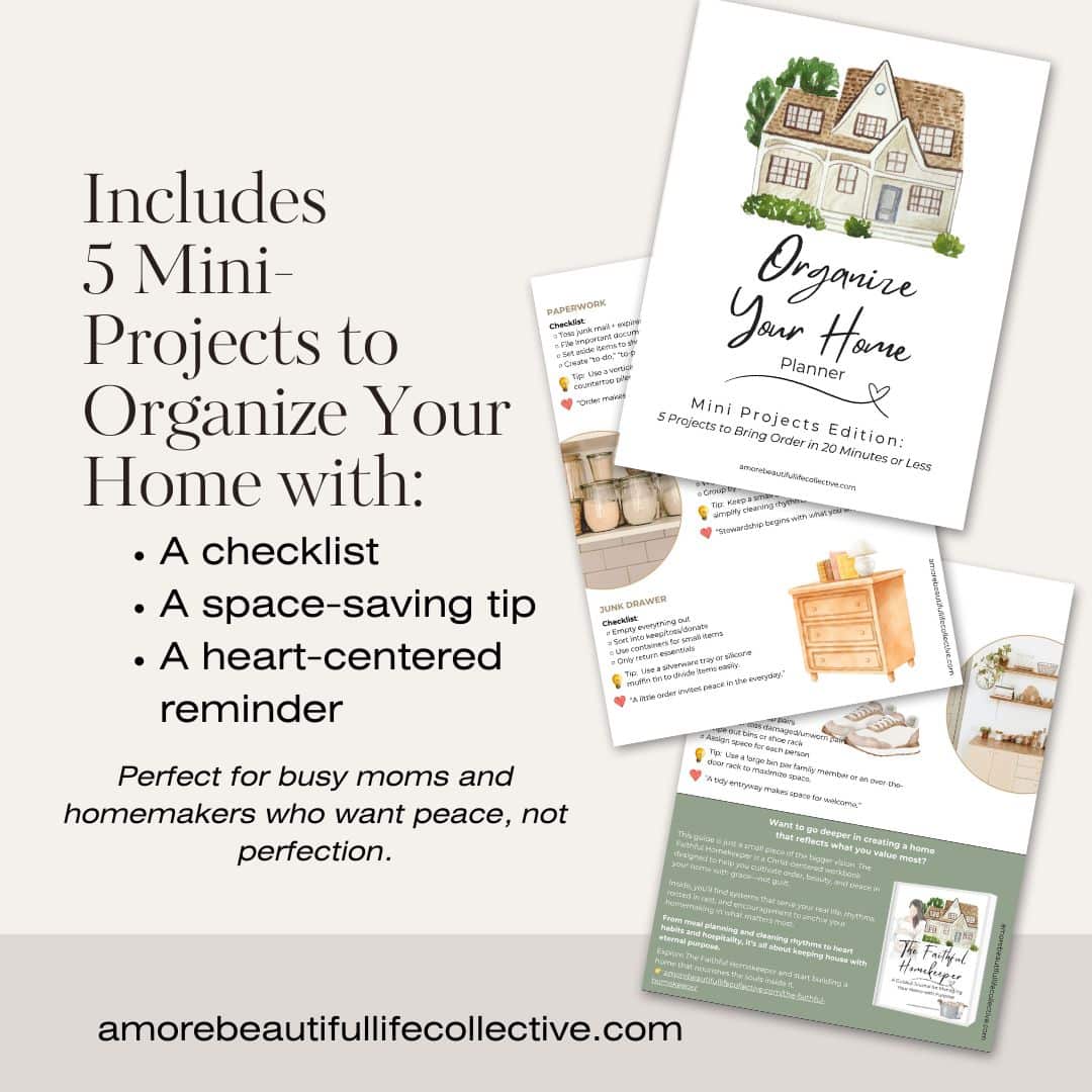 Organize Your Home Planner – 5 Quick Mini Projects | Printable Decluttering Checklist PDF | Home Organization in 20 Minutes or Less - Image 2