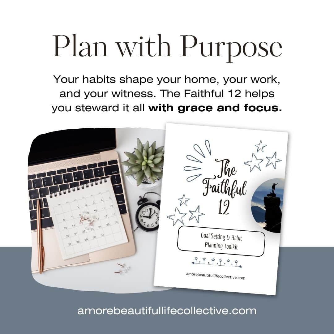 The Faithful 12: Christian Goal Planner Printable for 12 Week Year Habits & Focus - Image 3