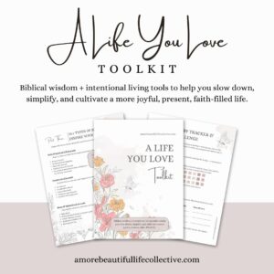 A Life You Love Toolkit | Christian Intentional Living Planner Toolkit for Women