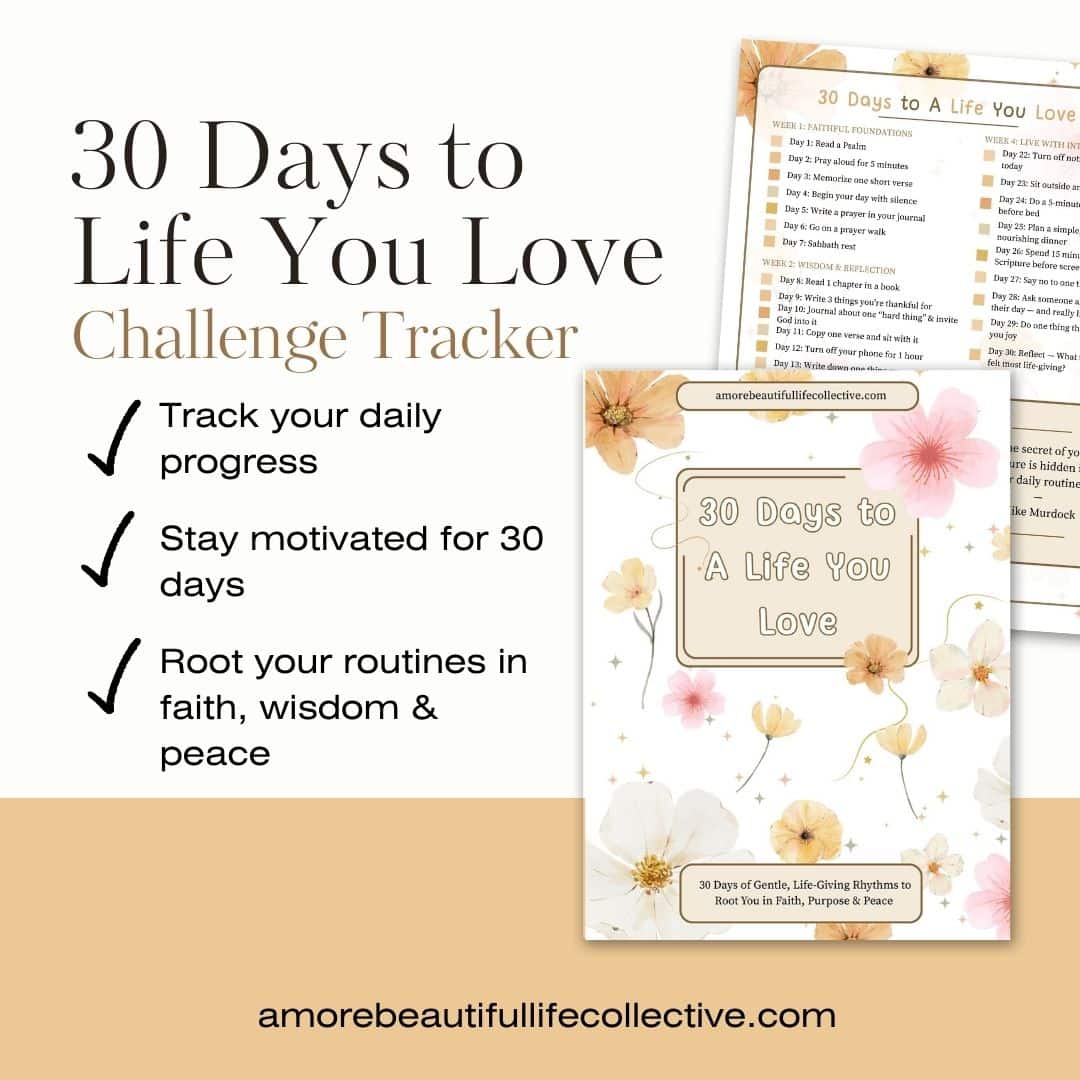 30 Days to a Life You Love Challenge Tracker – Slow Living Printable Tracker | Faith, Simplicity & Peace - Image 2