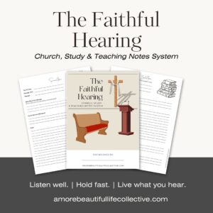 The Faithful Hearing: Sermon Notes Journal | Church Notes Printable | Bible Study & Small Group Notes | Christian Sermon Notebook | Faith-Based Learning Journal